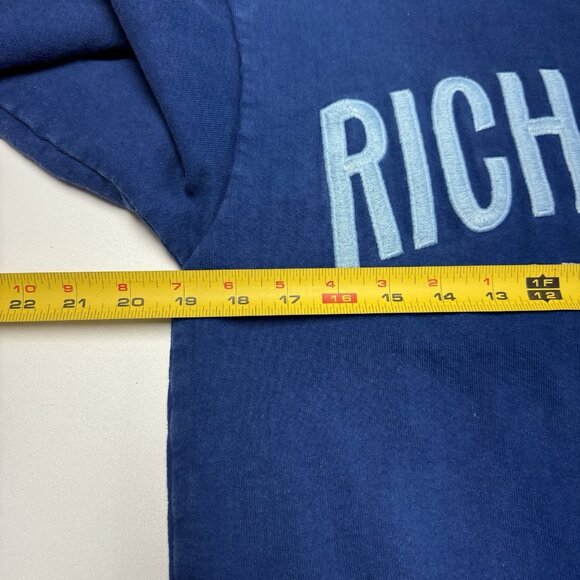 Rich Mom West Village Sweatshirt Womens Small Blue Crew Neck Embroidered - Picture 12 of 14